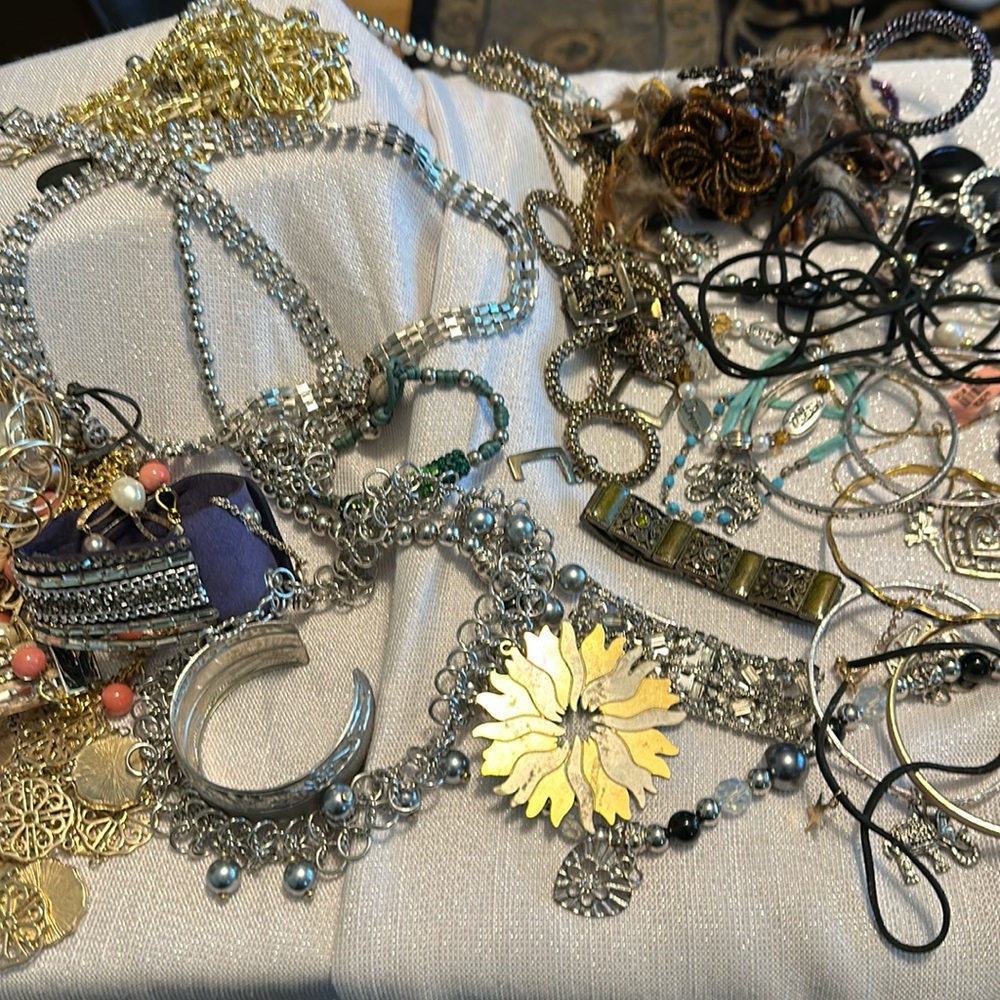 Jewelry craft lot mixed bag about  of crafting jewelry repurpose